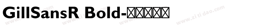 GillSansR Bold字体转换